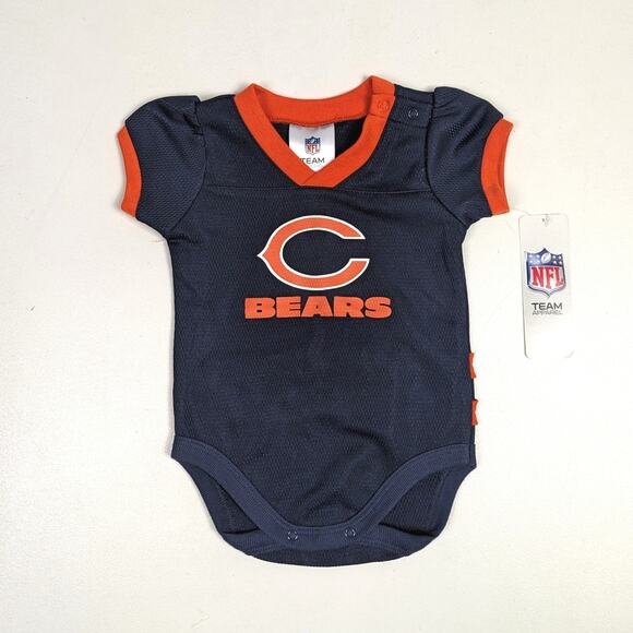 NFL Chicago Bears Football Team Apparel Onesie Baby Girls Sz 3-6m Ruffle Butt - Picture 1 of 4